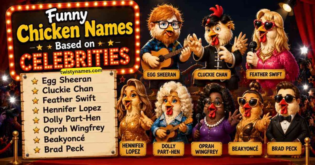 Funny Chicken Names Based on Celebrities