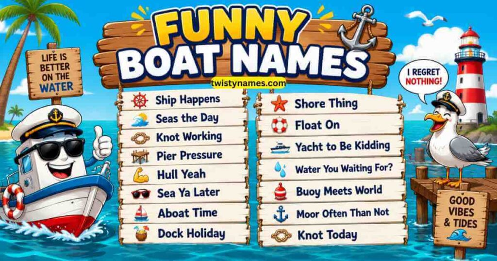 Funny Boat Names: 350+ Clever, Hilarious & Creative Boat Name Ideas