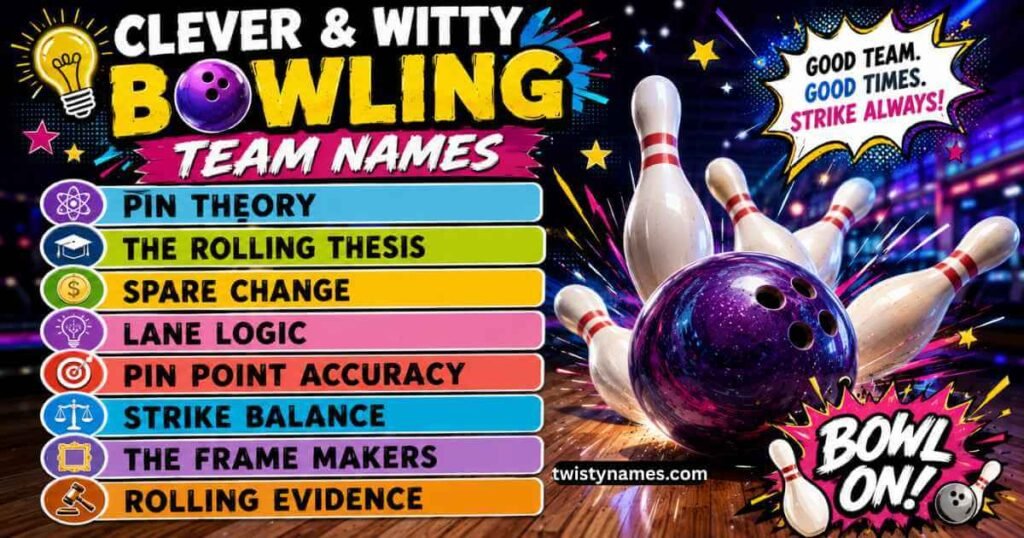 Clever & Witty Bowling Team Names