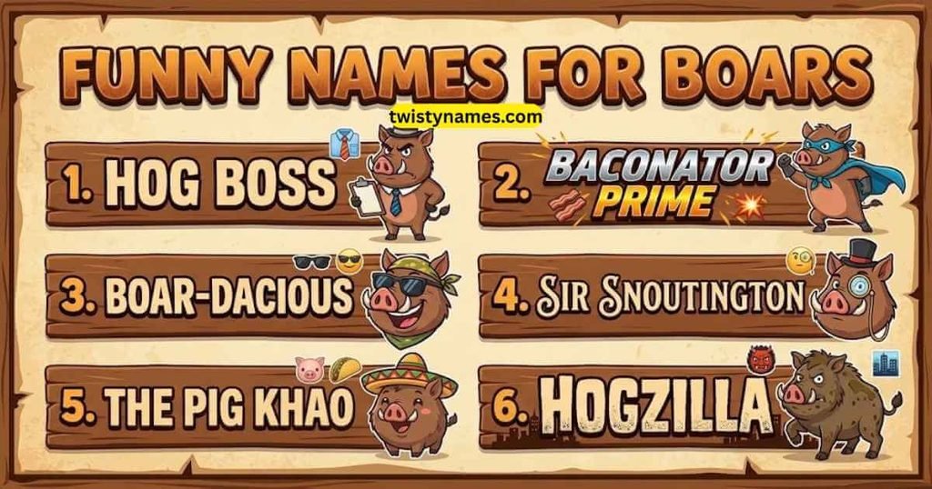 Funny Names for Boars & Sows (Male & Female Pigs)