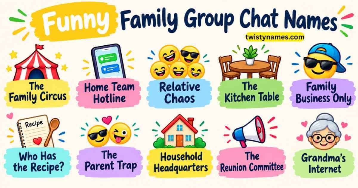 Funny Family Group Chat Names