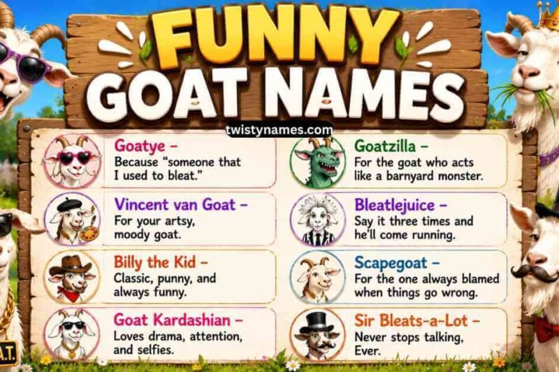 200+ Top Funny Goat Names for Baby Goats, Boys & Girls