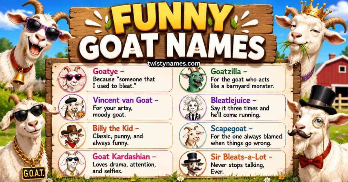 200+ Top Funny Goat Names for Baby Goats, Boys & Girls