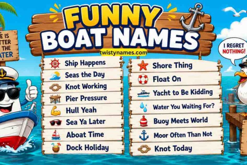 Funny Boat Names: 350+ Clever, Hilarious & Creative Name Ideas