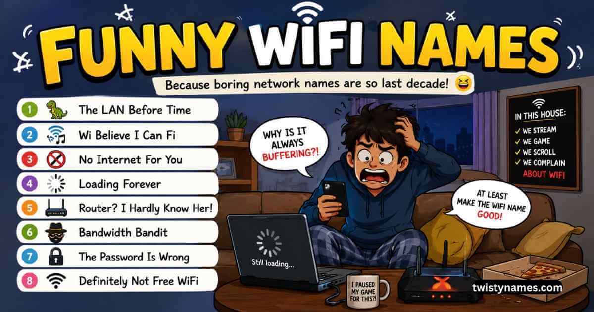 200+ Funny WiFi Names: Best, Clever & Cool Name Ideas