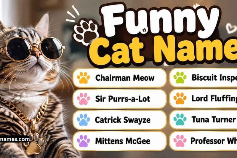 Funny Cat Names: 374+ Hilarious, Silly & Unique Ideas