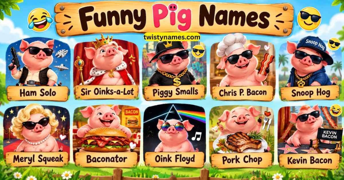Funny Pig Names: 185+ Hilarious, Clever & Cute Ideas