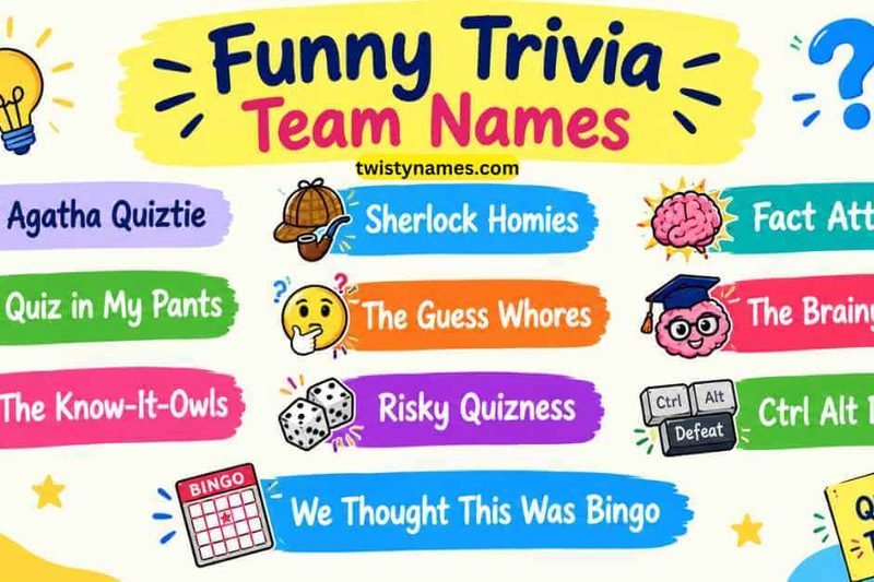 Funny Trivia Team Names: 155+ Clever, Punny & Hilarious Ideas